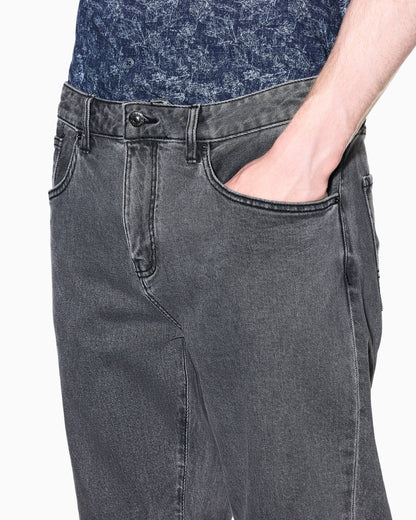 Slim Fit Jeans Stretch Denim Grey Delicate Wash