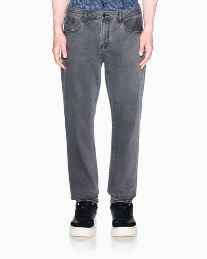 Slim Fit Jeans Stretch Denim Grey Delicate Wash