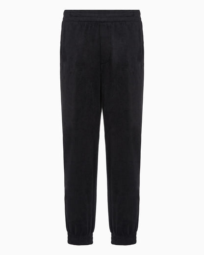 Oversized velour jogger trousers
