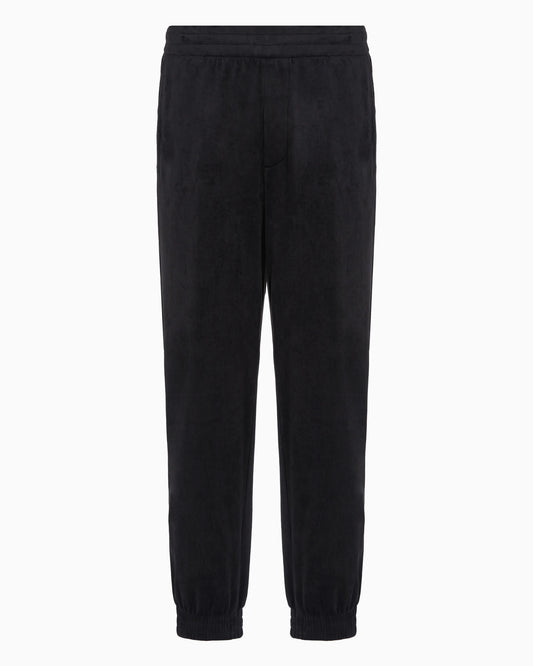 Oversized velour jogger trousers