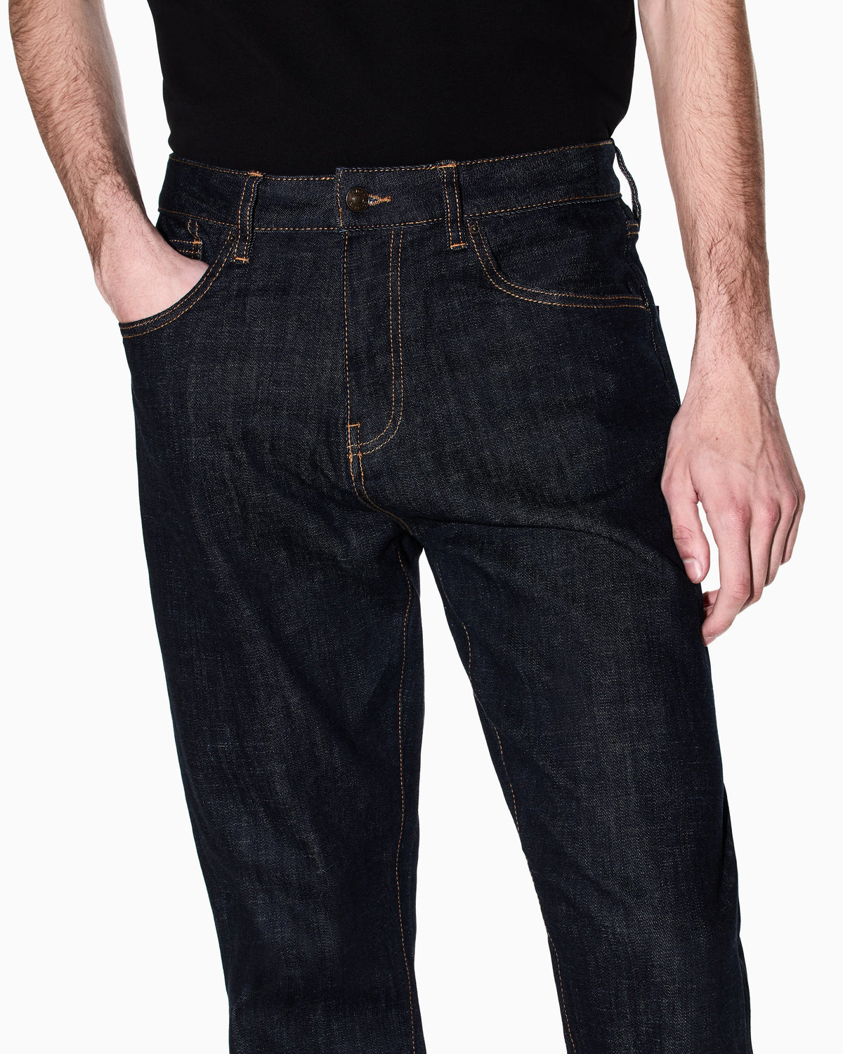 Straight fit jeans in comfort denim