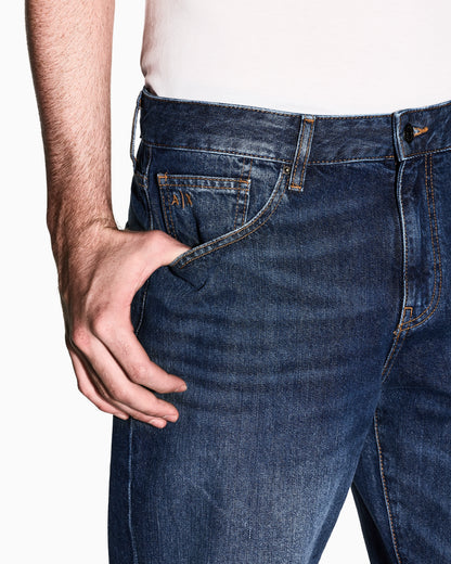 Straight Fit Jeans Classic Denim Blue Wash