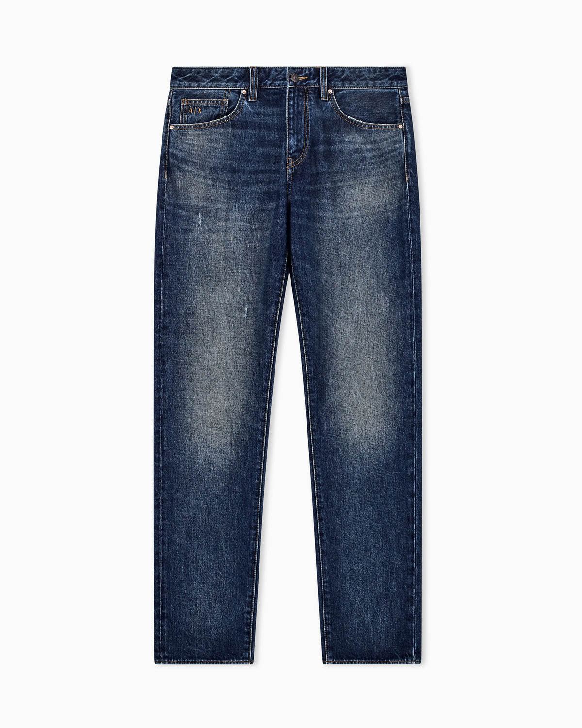 straight fit 5 pockets pant in cotton denim
