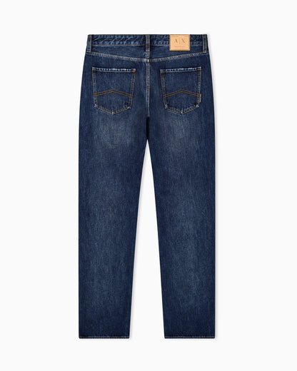 straight fit 5 pockets pant in cotton denim