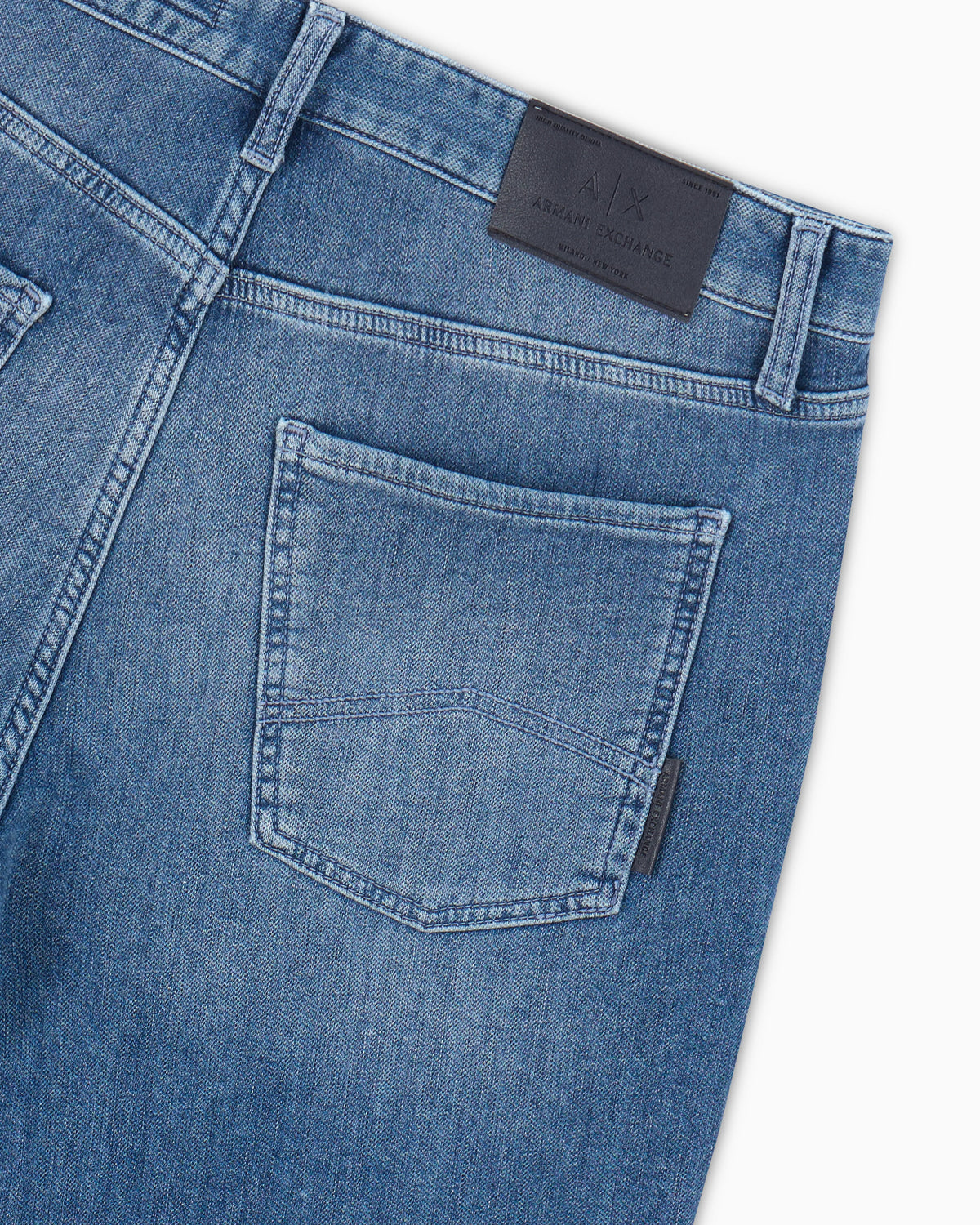 Slim-fit 5-pocket jeans in washed fleece denim Essential