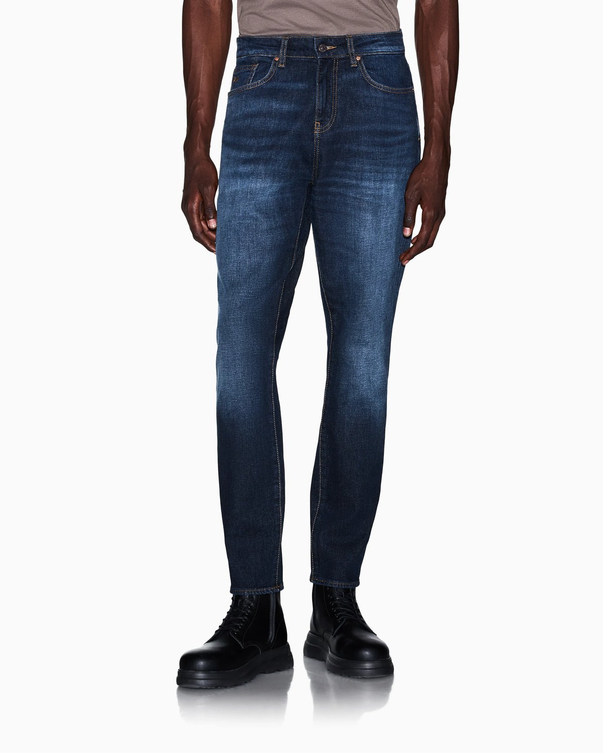 slim fit 5 pockets pant in denim stretch