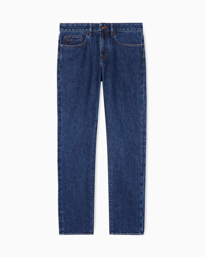 slim Jeans in Faded Blue Stretch Denim