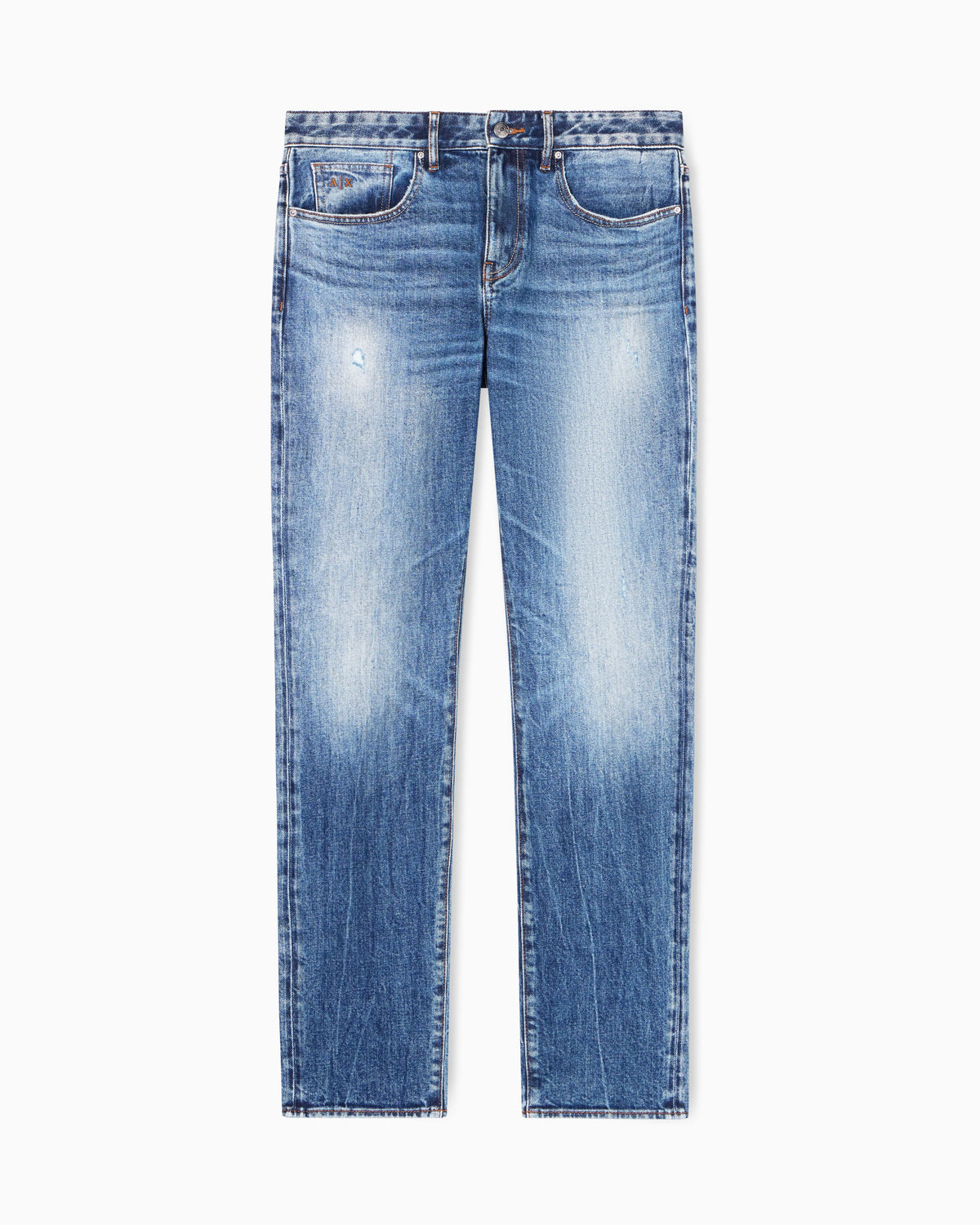 Classic Wash Blue Stretch Denim slim Jeans