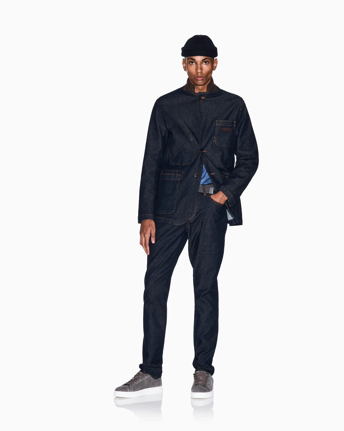 Slim-fit jeans in stretch cotton denim with five pockets