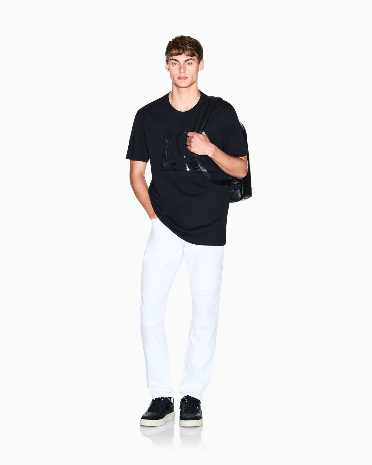 Slim Fit Biker Jeans with a Distressed Effect