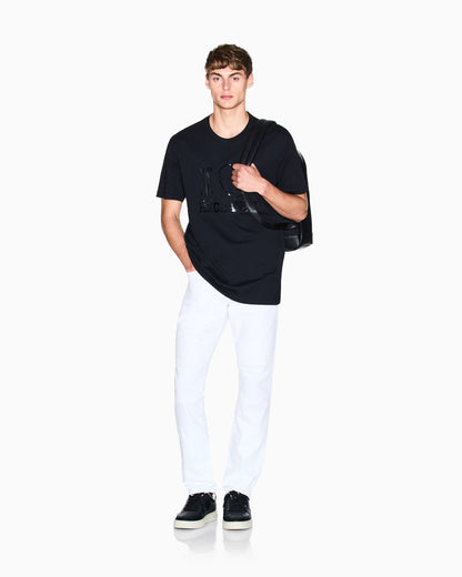 Slim Fit Biker Jeans with a Distressed Effect