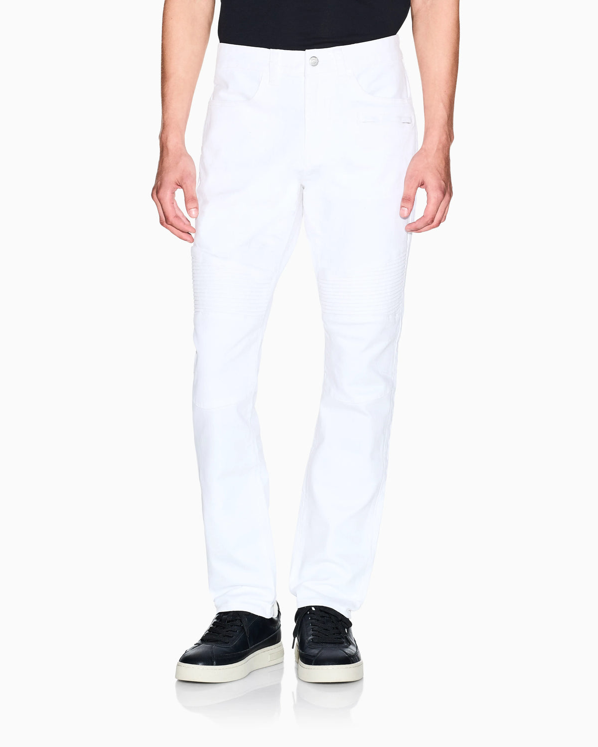Slim Fit Biker Jeans with a Distressed Effect