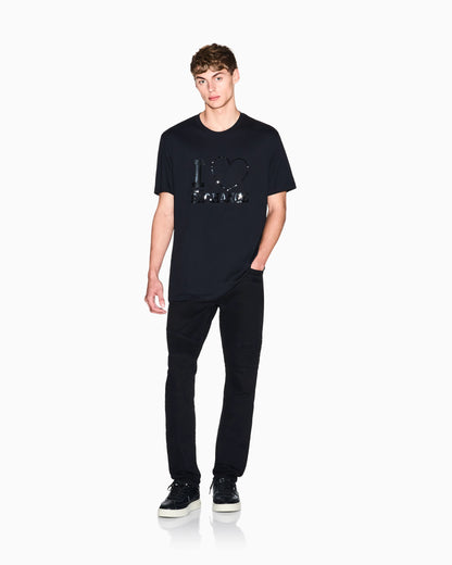 Slim Fit Biker Jeans with a Distressed Effect