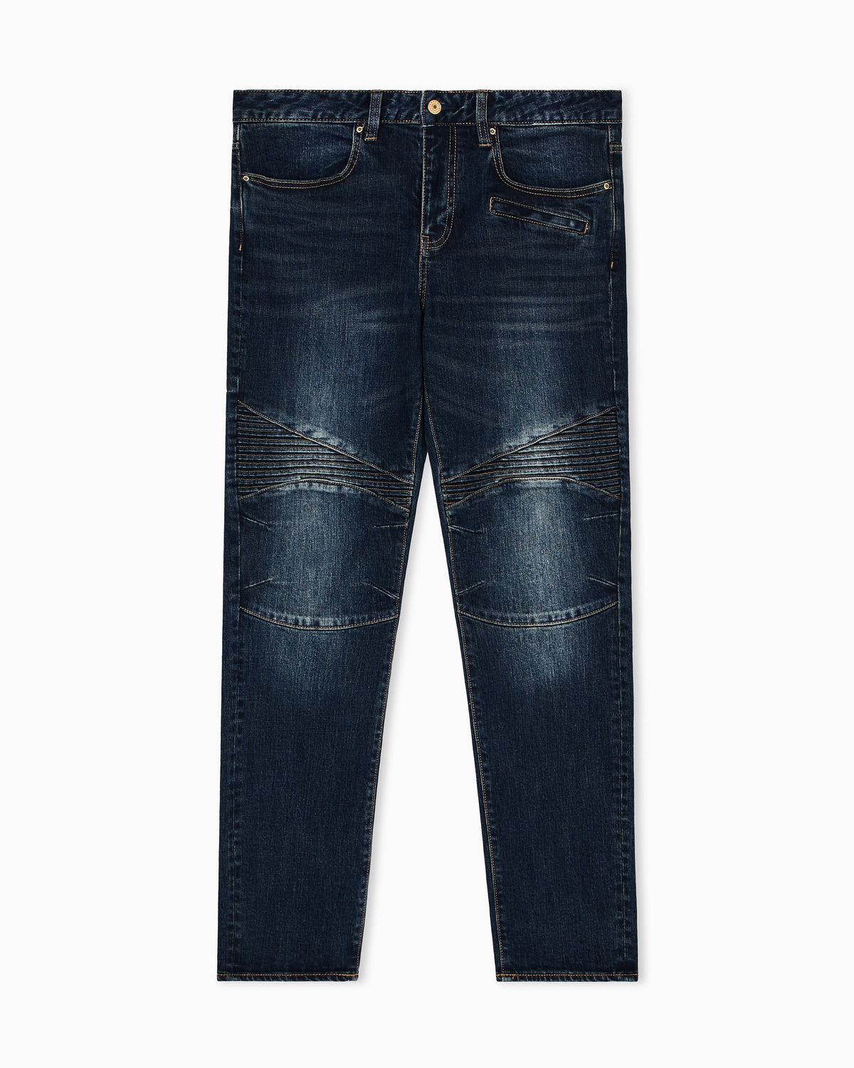 Skinny Fit Biker Jeans with a Distressed Effect