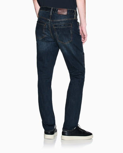 Skinny Fit Biker Jeans with a Distressed Effect