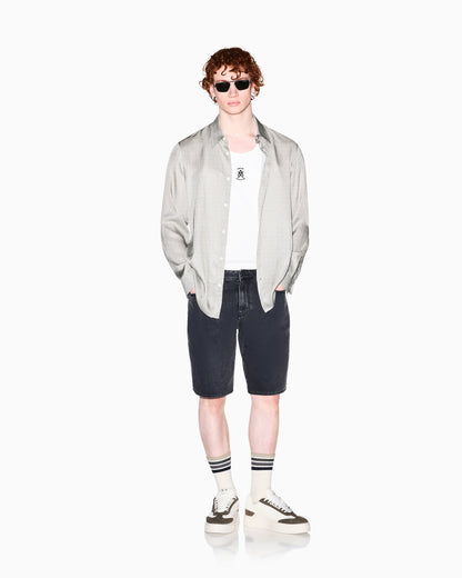 Light Wash Grey Stretch Denim Shorts 11.50 oz
