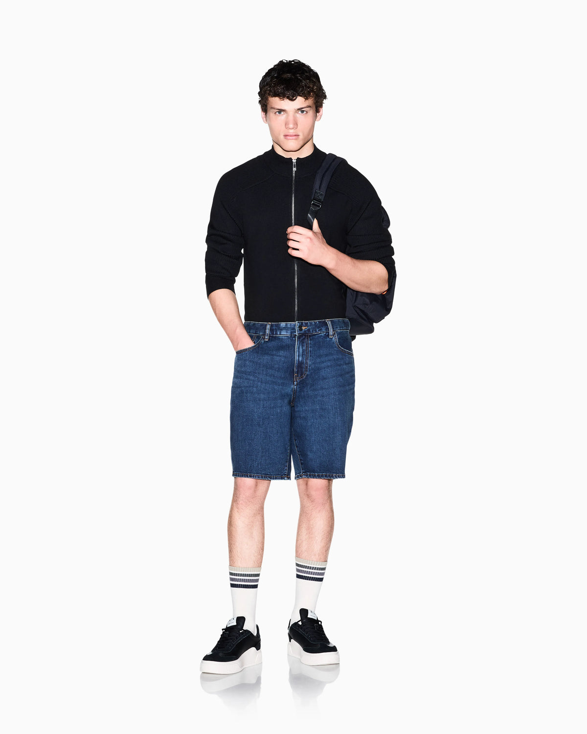 Comfort Fit Light Wash Blue Denim Shorts