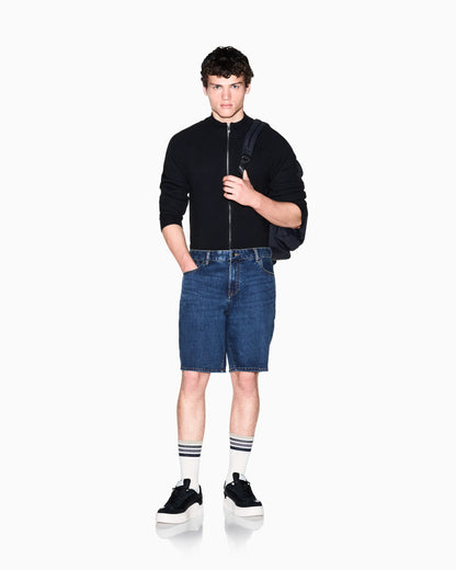 Comfort Fit Light Wash Blue Denim Shorts