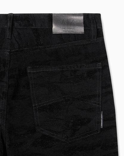 Loose fit jeans in Jacquard denim