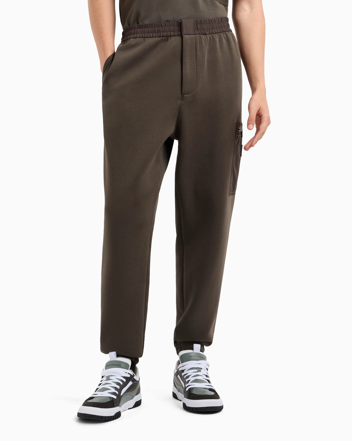 Oversized trousers with zip pocket