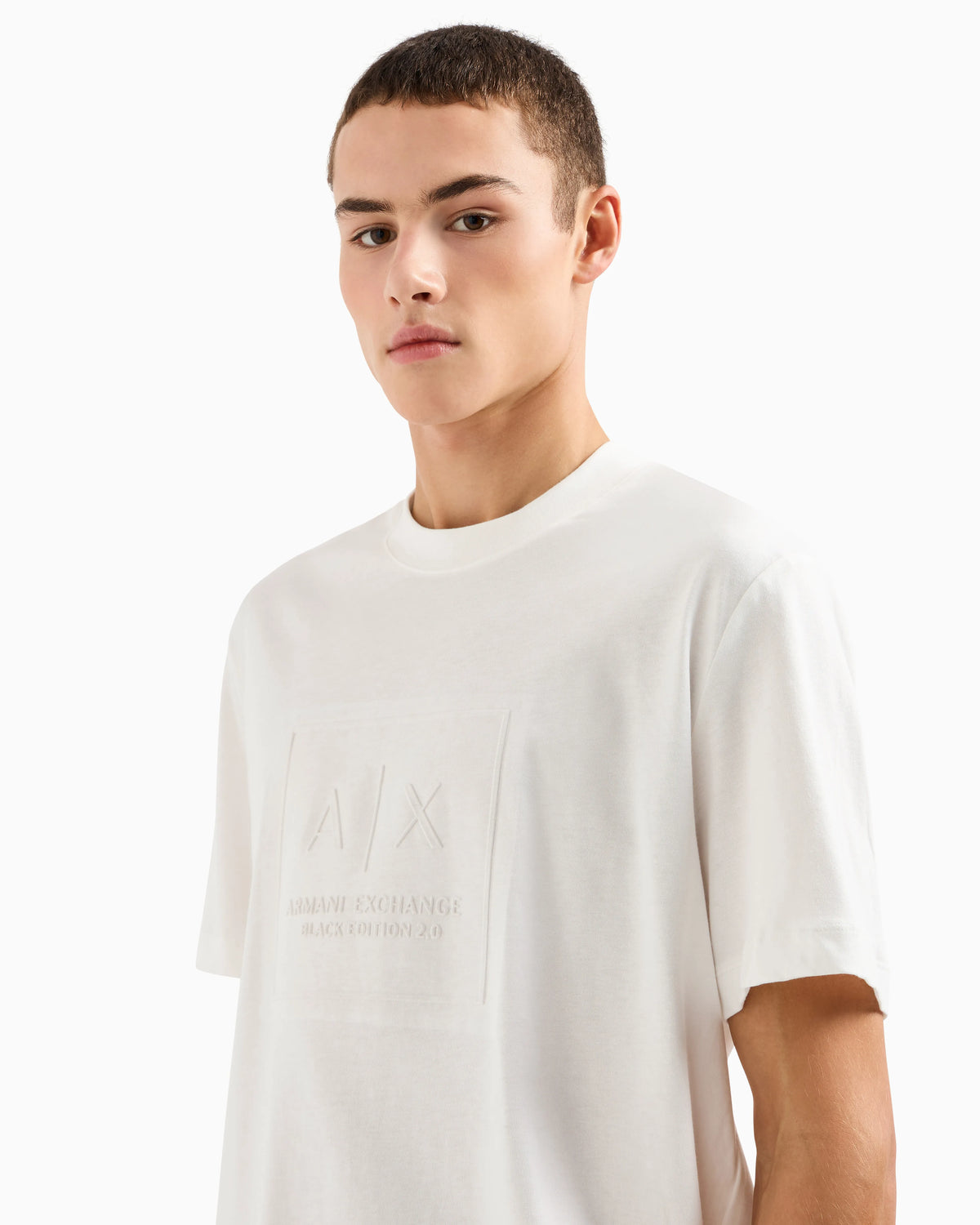 Regular fit T-shirt with maxi logo embroidery
