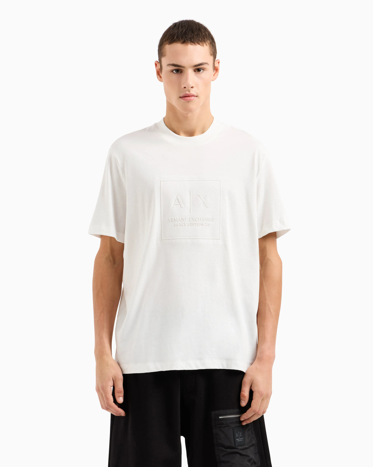 Regular fit T-shirt with maxi logo embroidery
