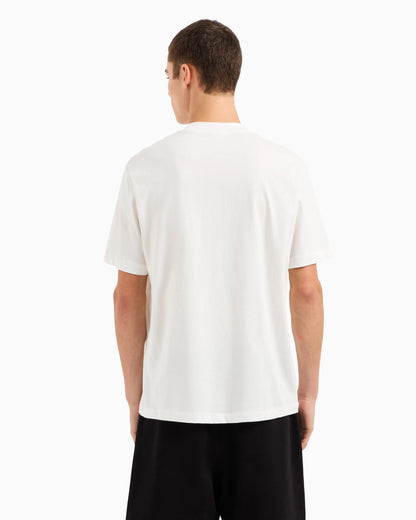 Regular fit T-shirt with maxi logo embroidery