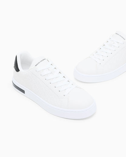 Sneakers in cotton twill with webbing