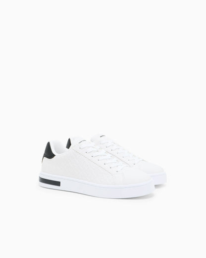 Sneakers in cotton twill with webbing
