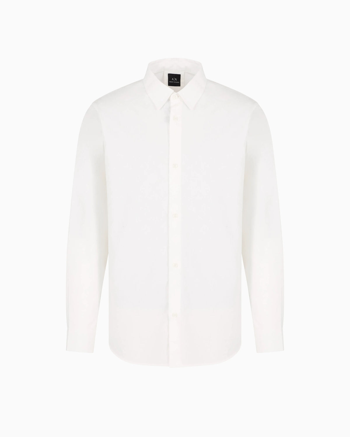 Regular fit cotton shirt with allover logo in tone