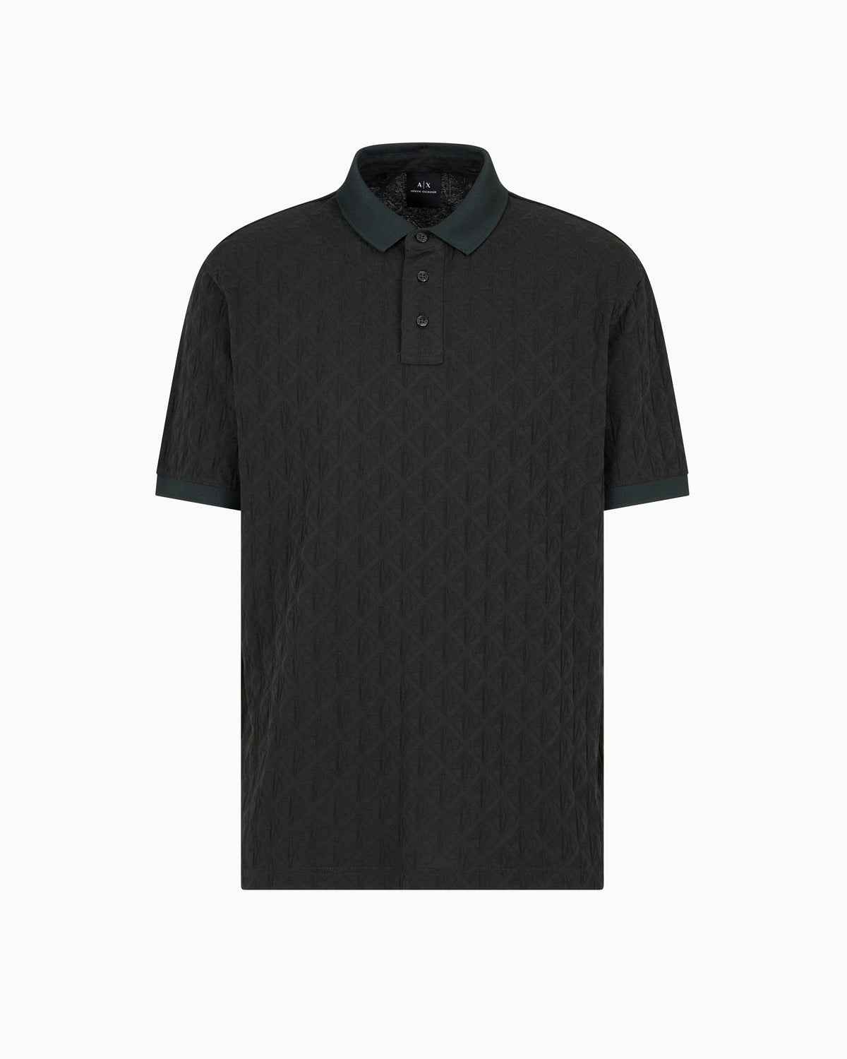 Regular fit polo shirt with tone-on-tone allover logo