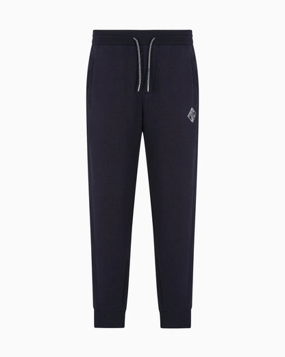 Jogger pants in sweatshirt with contrasting inserts
