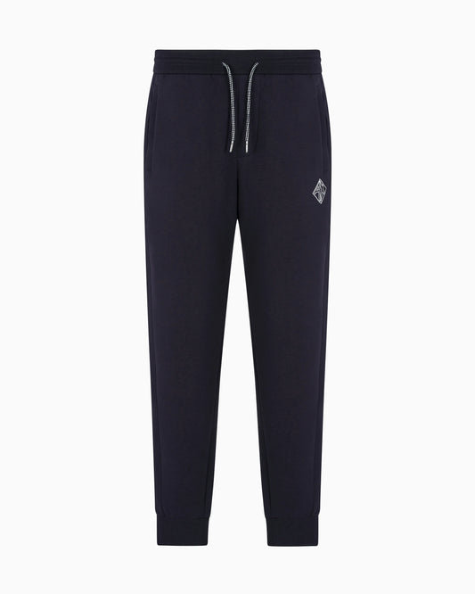 Jogger pants in sweatshirt with contrasting inserts