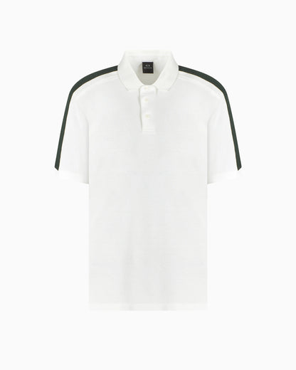 Regular fit piquet polo with shoulder bands