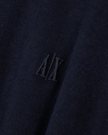 Crew neck sweater in a cotton blend with ribbed cuffs Icon