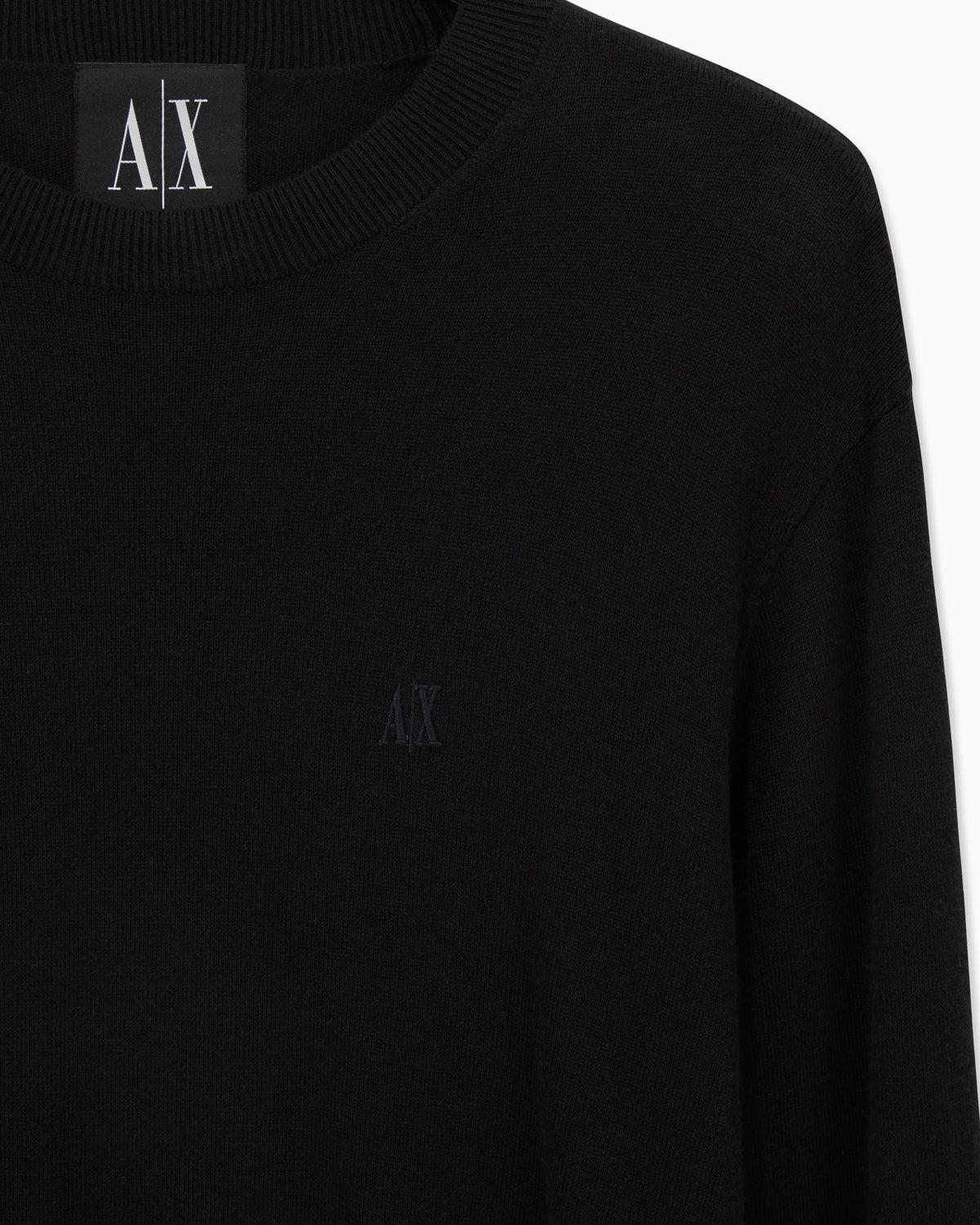 Crew neck sweater in a cotton blend with ribbed cuffs Icon