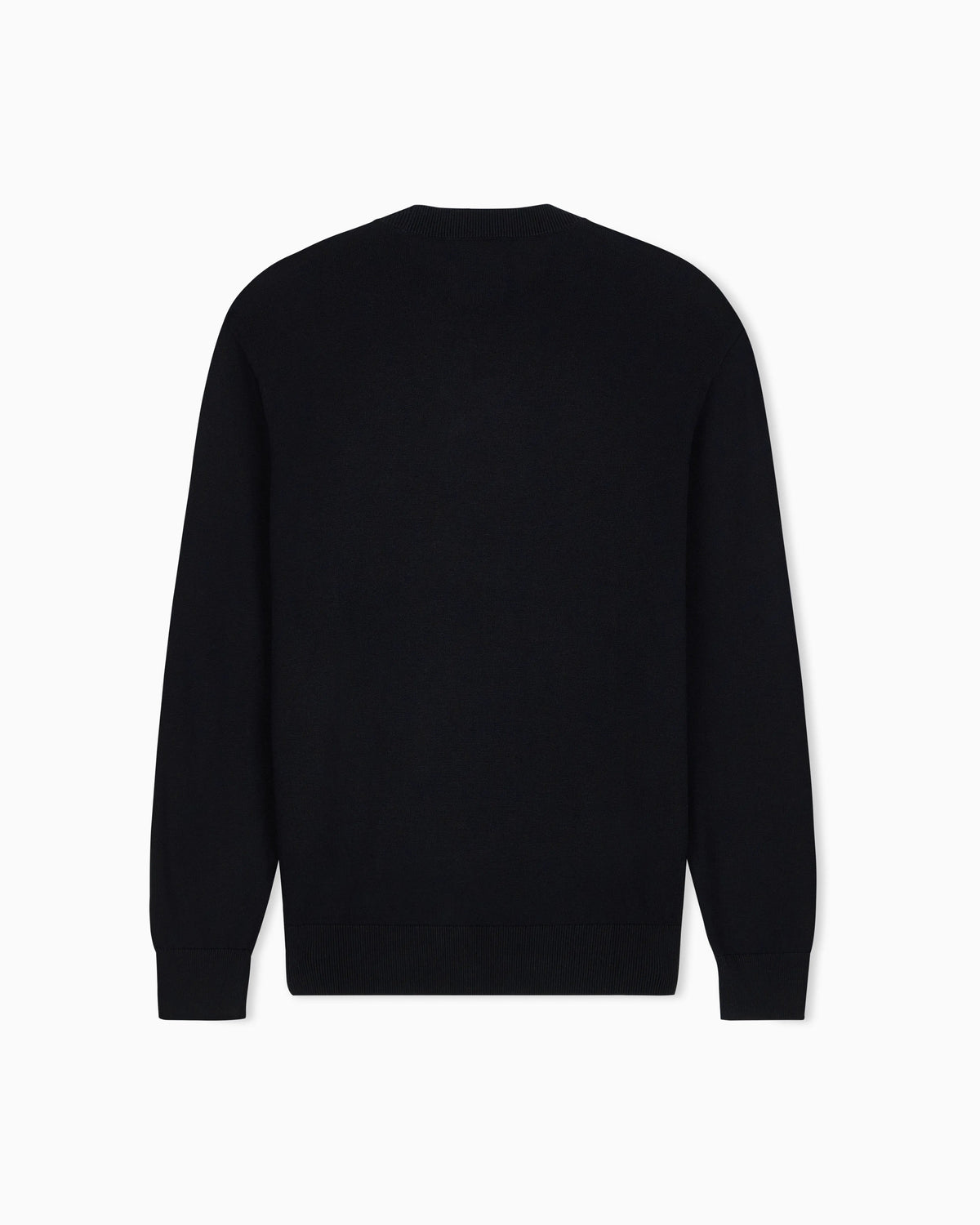 Crew neck sweater in a cotton blend with ribbed cuffs Icon