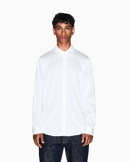 Long sleeve stretch cotton satin shirt Icon