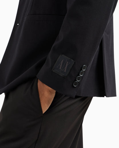 Single breasted jacket in a wool and viscose blend Icon