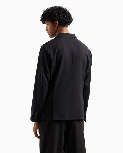 Single breasted jacket in a wool and viscose blend Icon