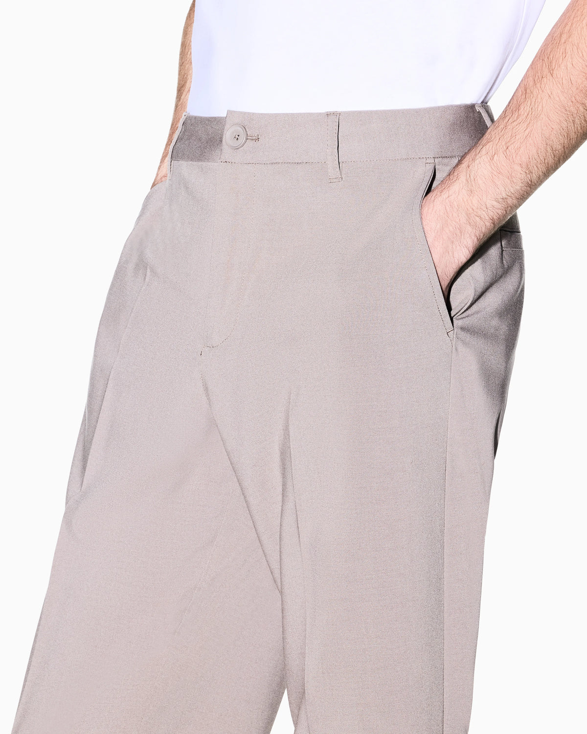 Tailored straight-leg trousers in wool blend Icon