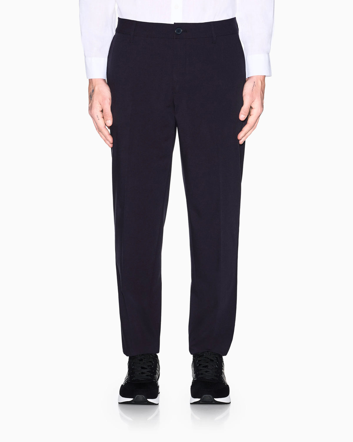 Tailored straight-leg trousers in wool blend Icon