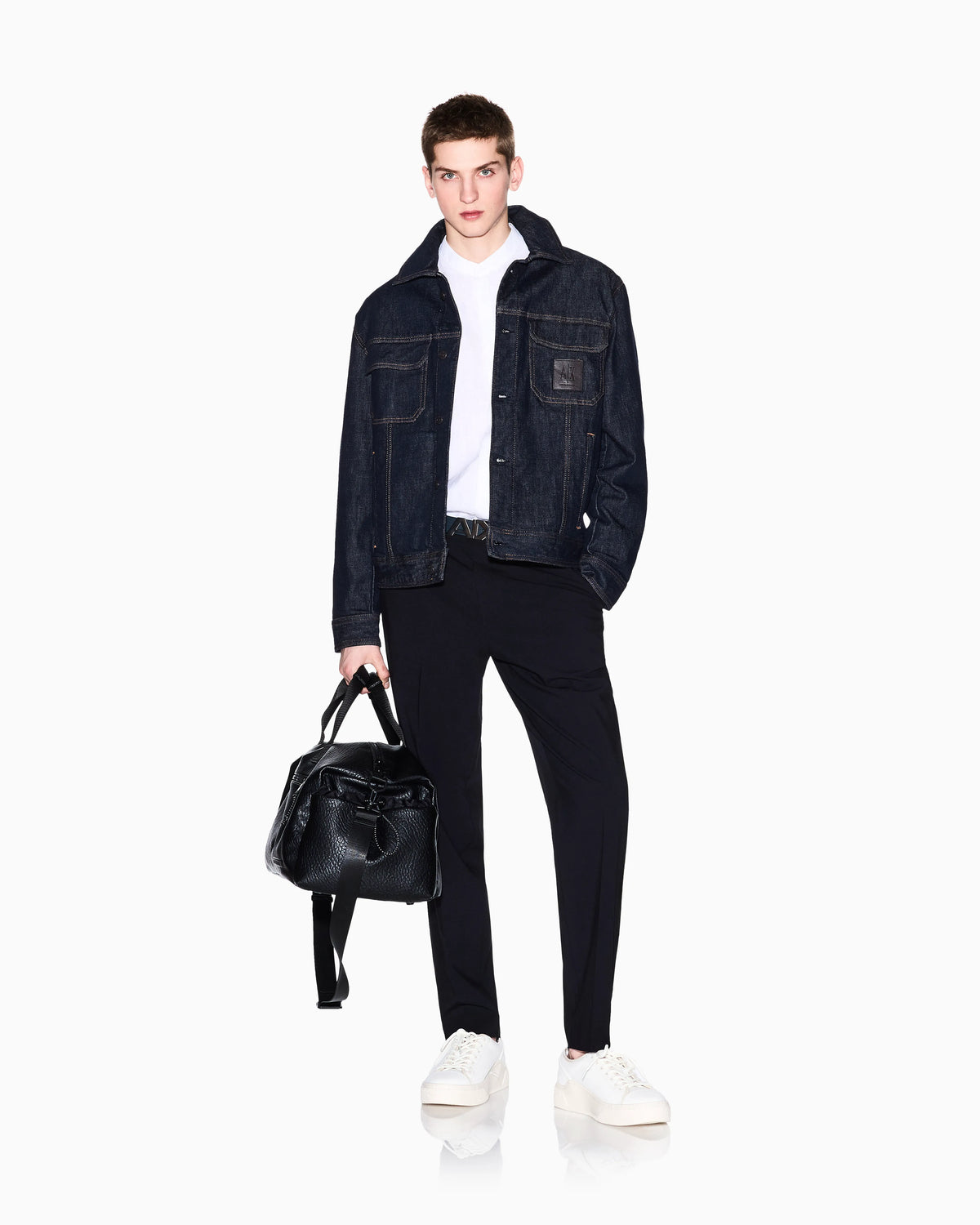 Tailored straight-leg trousers in wool blend Icon