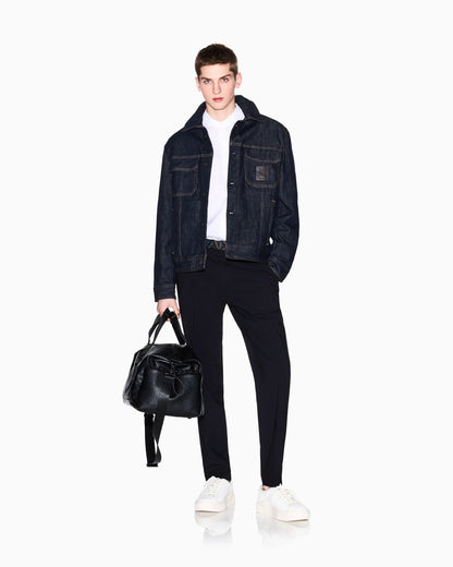 Tailored straight-leg trousers in wool blend Icon