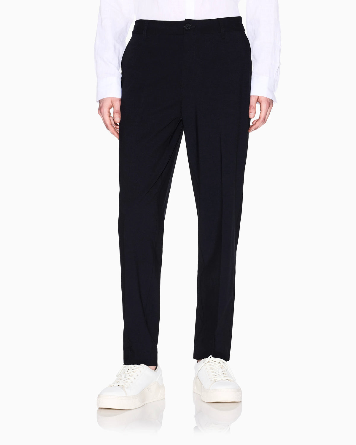 Tailored straight-leg trousers in wool blend Icon