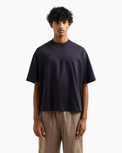 Mercerized cotton short-sleeved sweatshirt