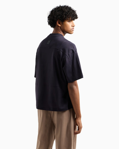 Mercerized cotton short-sleeved sweatshirt