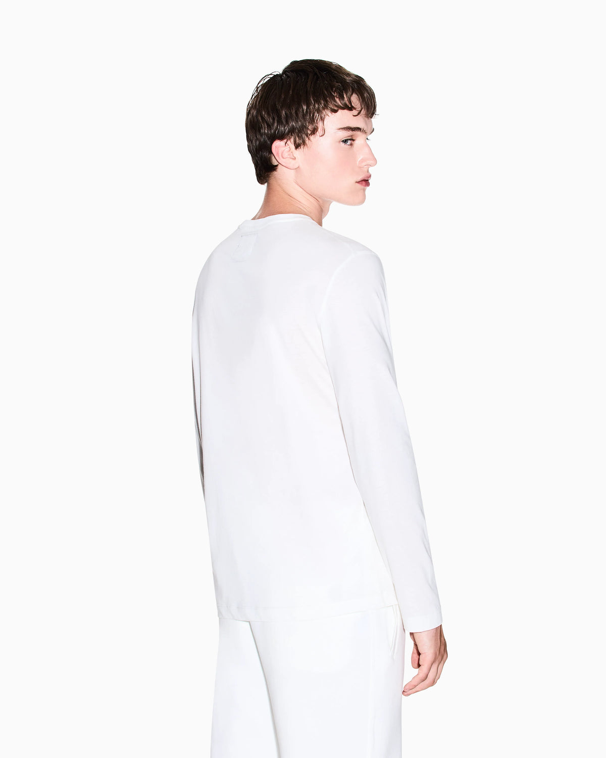 Slim-fit long-sleeve cotton t-shirt with logo Icon