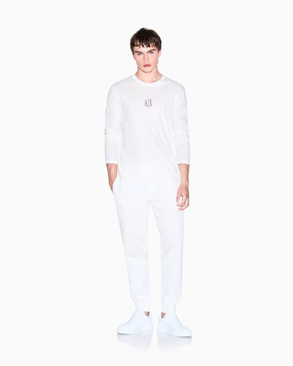 Slim-fit long-sleeve cotton t-shirt with logo Icon