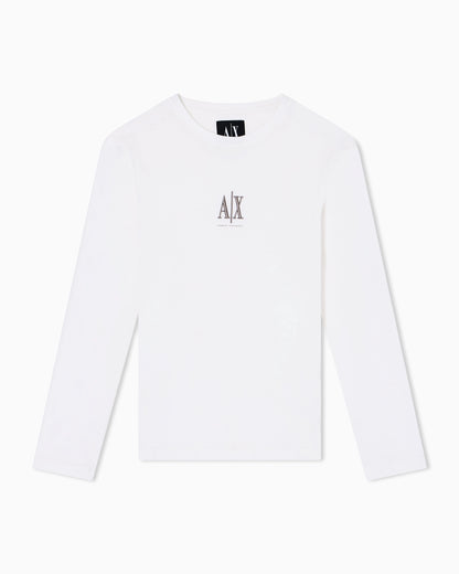 Slim-fit long-sleeve cotton t-shirt with logo Icon